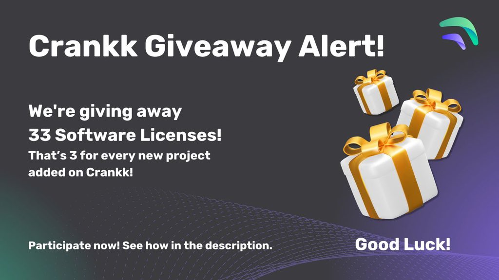crankk_io's tweet photo. Huge Giveaway Alert ‼️ 

Hey Crankksters,

We’re excited to kick off a massive giveaway to celebrate the addition of 11 new projects to our One-Click Multimining platform! In total, we’ll be giving away **33 Crankk Software Licenses**—that’s three licenses for each new project! https://t.co/usSgArcOVJ