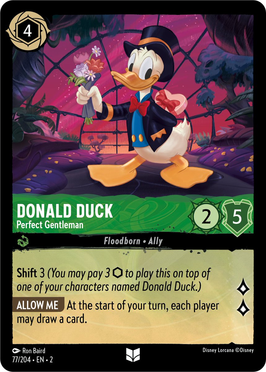 DisneyLorcana's tweet photo. Happy 90th Birthday Donald Duck! #DisneyLorcana https://t.co/nSag2OfW0E