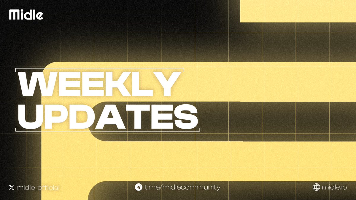 1/ WEEKLY UPDATES: 3rd June - 9th June

This week, there was a lot going on in Midle. Many partnerships, new announcements and features.

Let's take a look at this week's summary together 👇