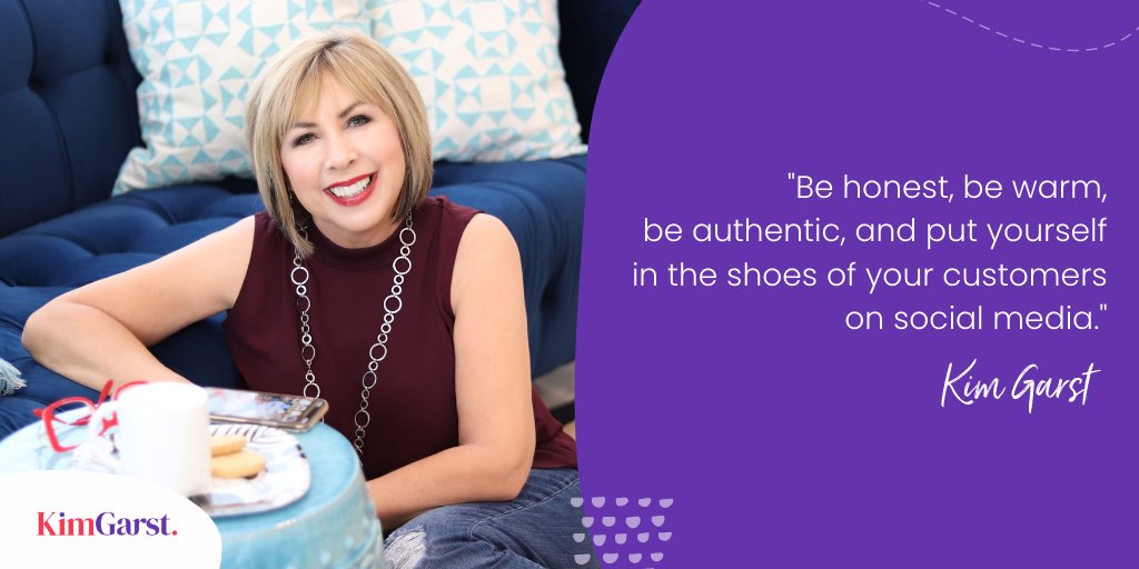 kimgarst's tweet photo. Be honest, be warm, be authentic, and put yourself in the shoes of your customers on social media. In other words, serve your people with genuine passion and authentic self. #SMTips https://t.co/EcochXspQs