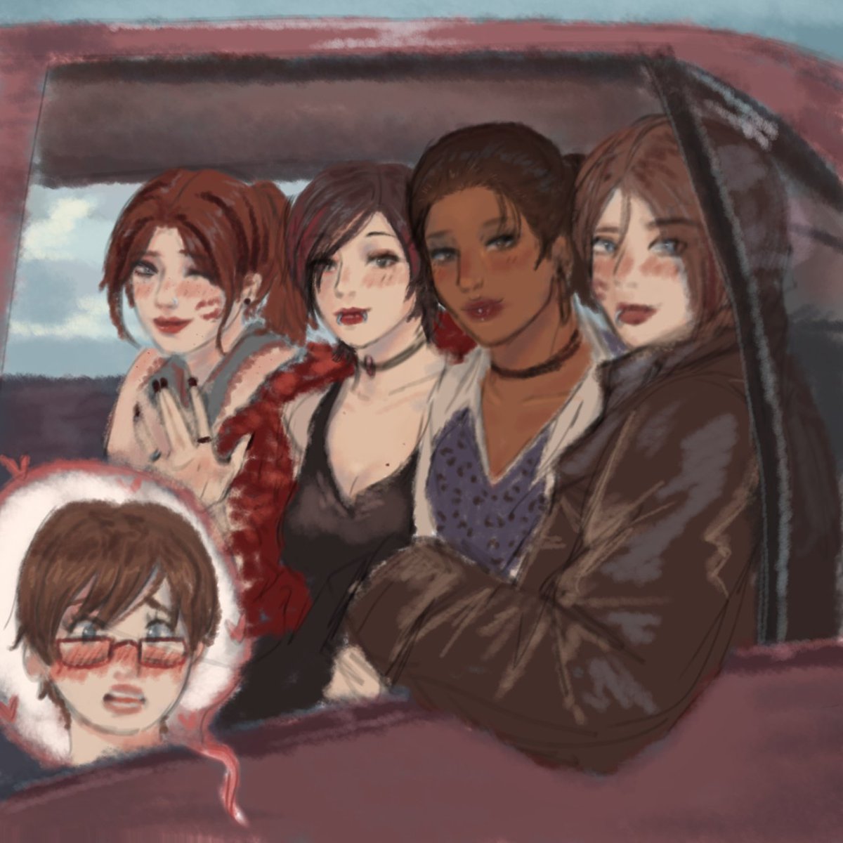 cqnelane's tweet photo. re band au doodle !!! of course they all flirt with becca... happy pride month for all of them :3 #rebhfun https://t.co/ha5zhp4sUf