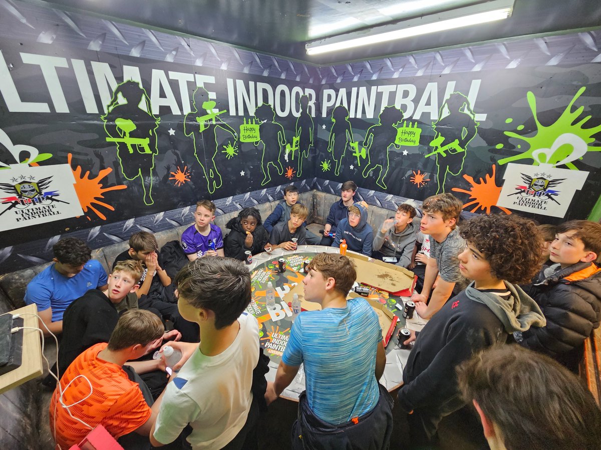 WooltonNewEng's tweet photo. End of Season (Event 1) paintballing at @IND00RPAINTBALL for two hours then pizza. All the boys had a great time. Highly recommended location for any teams looking for an event location. https://t.co/llodBG15Lf