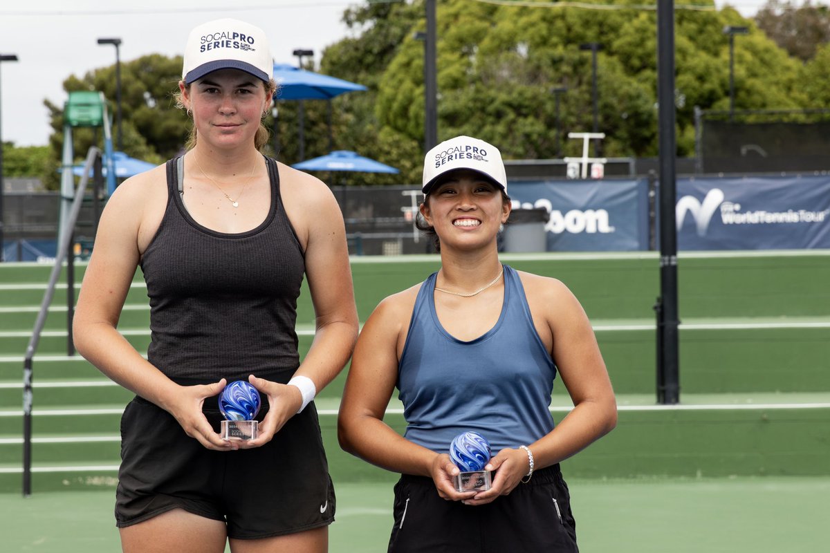 USTASoCal's tweet photo. Congratulations to our 2024 San Diego #2 #SoCalProSeries finalists Lily Fairclough and Eryn Cayetano!
📸: Lexie Wanninger
#SoCalTennis #USTASoCal #ITF https://t.co/ht9zvH51Ag