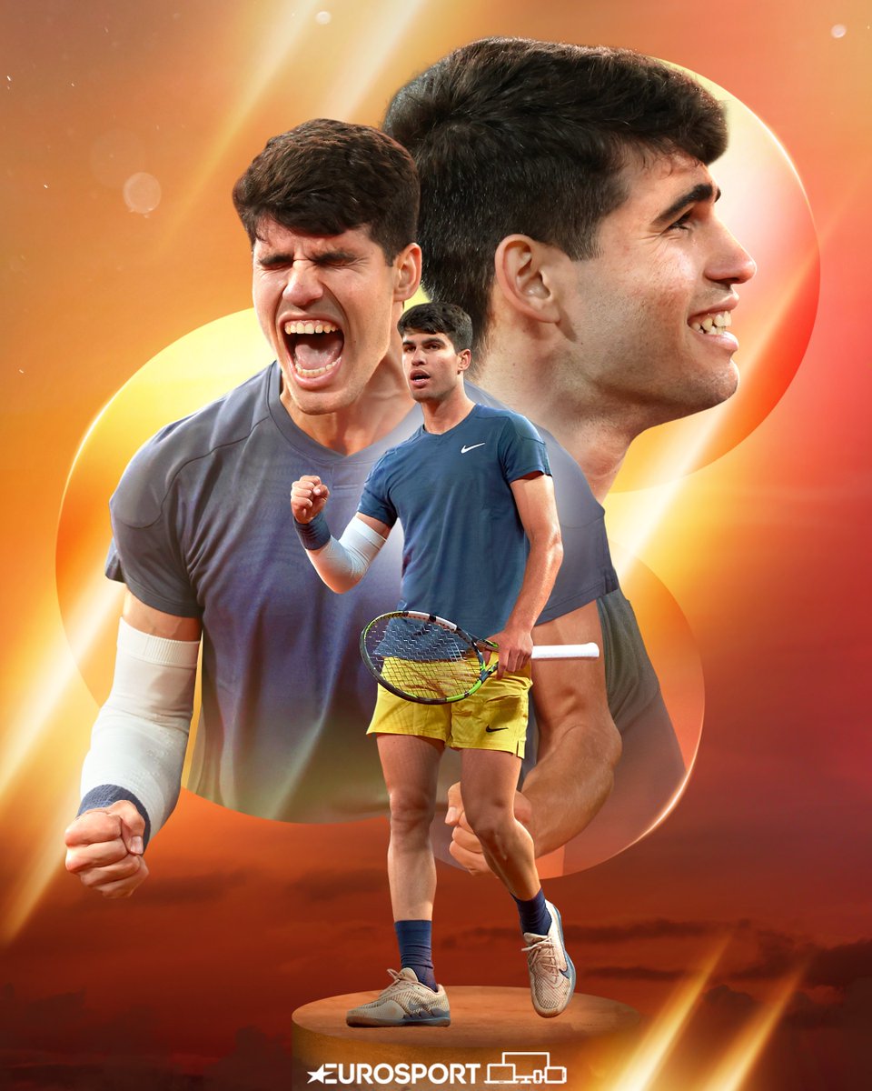 cyclingontnt's tweet photo. CARLOS ALCARAZ SECURES HIS FIRST ROLAND-GARROS TITLE! 🏆🎾

#RolandGarros https://t.co/2hRZ4PuAW7