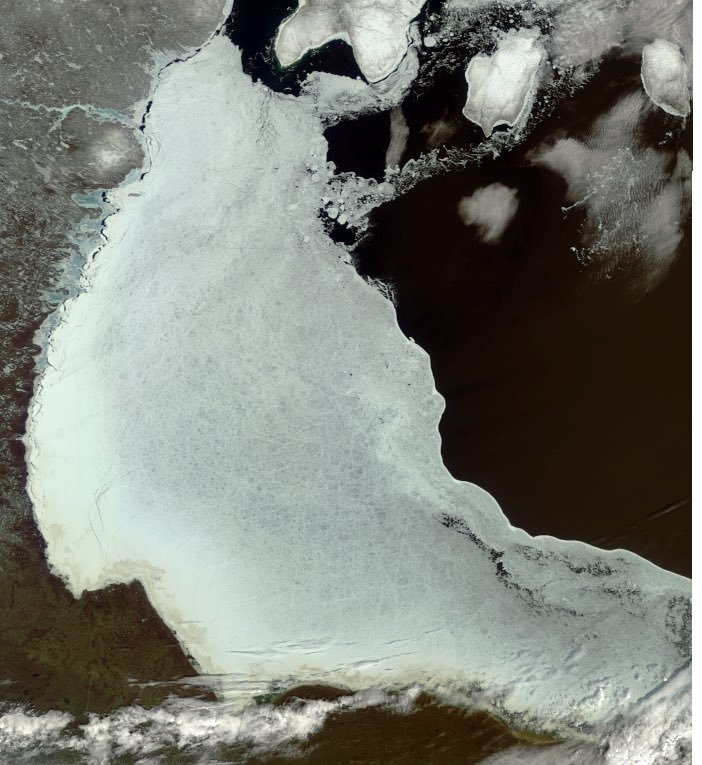 Extent of ice in Hudson Bay as seen by Fengyn3D June 8th 2024 Data from Eumetcast HVS-2. <a href="/eumetsat/">EUMETSAT</a> <a href="/eumetsat_users/">EUMETSAT Users</a> + David Taylor's
<a href="/gm8arv/">David Taylor 🏴󠁧󠁢󠁳󠁣󠁴󠁿 🇪🇺</a> Data manager and H.Van Ruyskensvelde's program <a href="/hvanruys/">H. Van Ruyskensvelde</a>