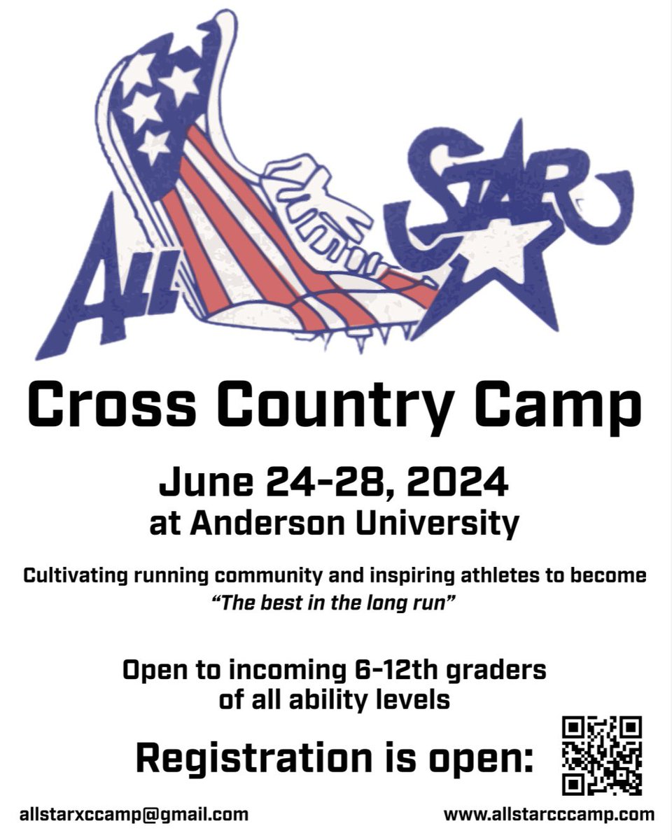 AllStarXCcamp's tweet photo. 15 days until camp!

Register today at: https://t.co/Bm7hTVOuRc https://t.co/ugaI5vVEvb