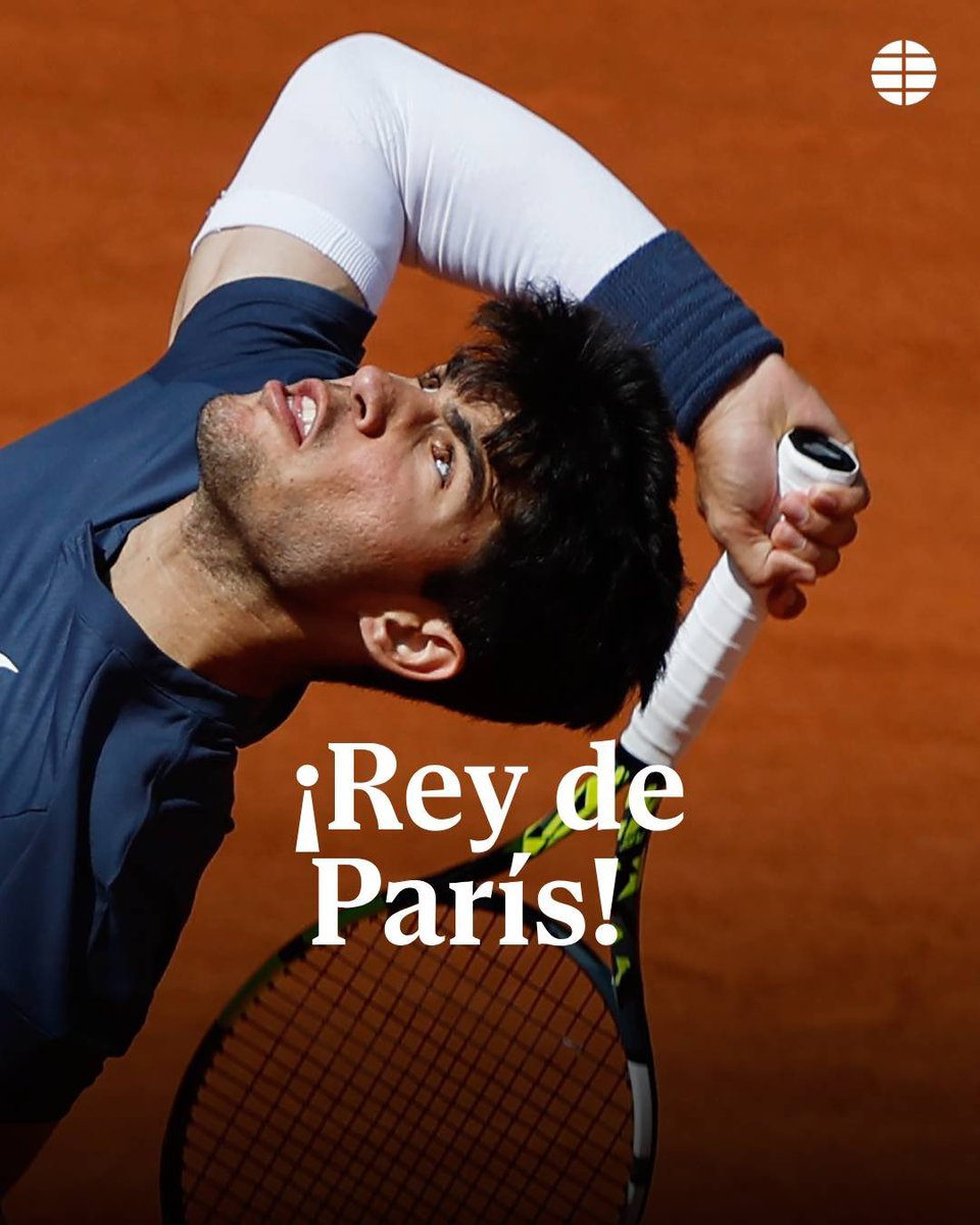 elmundoes's tweet photo. Carlos Alcaraz, Rey de Roland Garros https://t.co/D6F2XFan4H