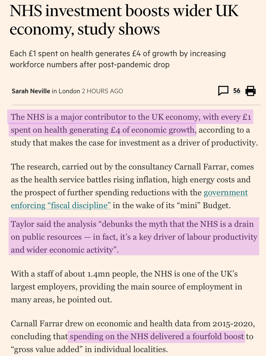 mt_cj_rams's tweet photo. Dear Wes Streeting, you say "we can't keep throwing money at the NHS"
๐Yes we can! Every ยฃ1 spent creates ยฃ4 in the economy ๐(Source: FT)
๐The change we DO need is to stop siphoning NHS cash out to the private sector
#FundtheNHS #NHSSOS https://t.co/YcJwMmsJ88