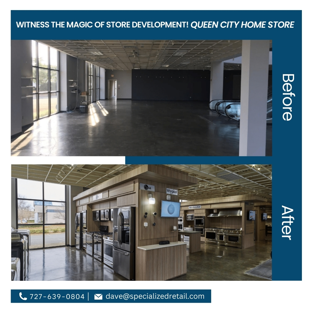 DavidRo58336832's tweet photo. Prepare to be amazed!
Queen City Home Store's makeover journey is nothing short of extraordinary.
Our store development expertise brought their vision to life. ๐๐
#BeforeAfter #RetailSuccess #SRSSolutions #StoreTransformation https://t.co/MmzQSoV7Ep
