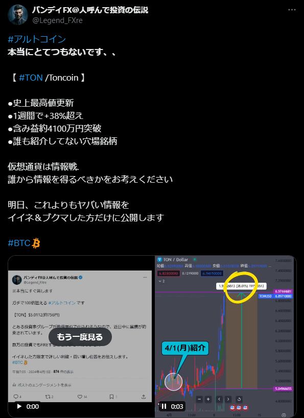 thalemadelen's tweet photo. すごいですね本当に・・・

$CAW 上昇した後、過去ポスト見返して
$TON 予想してたので保有したんですが
本当に上がって+23万ぐらいになりました笑

予想バッチリ的中してますね・・・
これからも紹介コイン購入します

#仮想通貨 #アルトコイン #CAW #TON #JASMY https://t.co/IXxh05FBmq