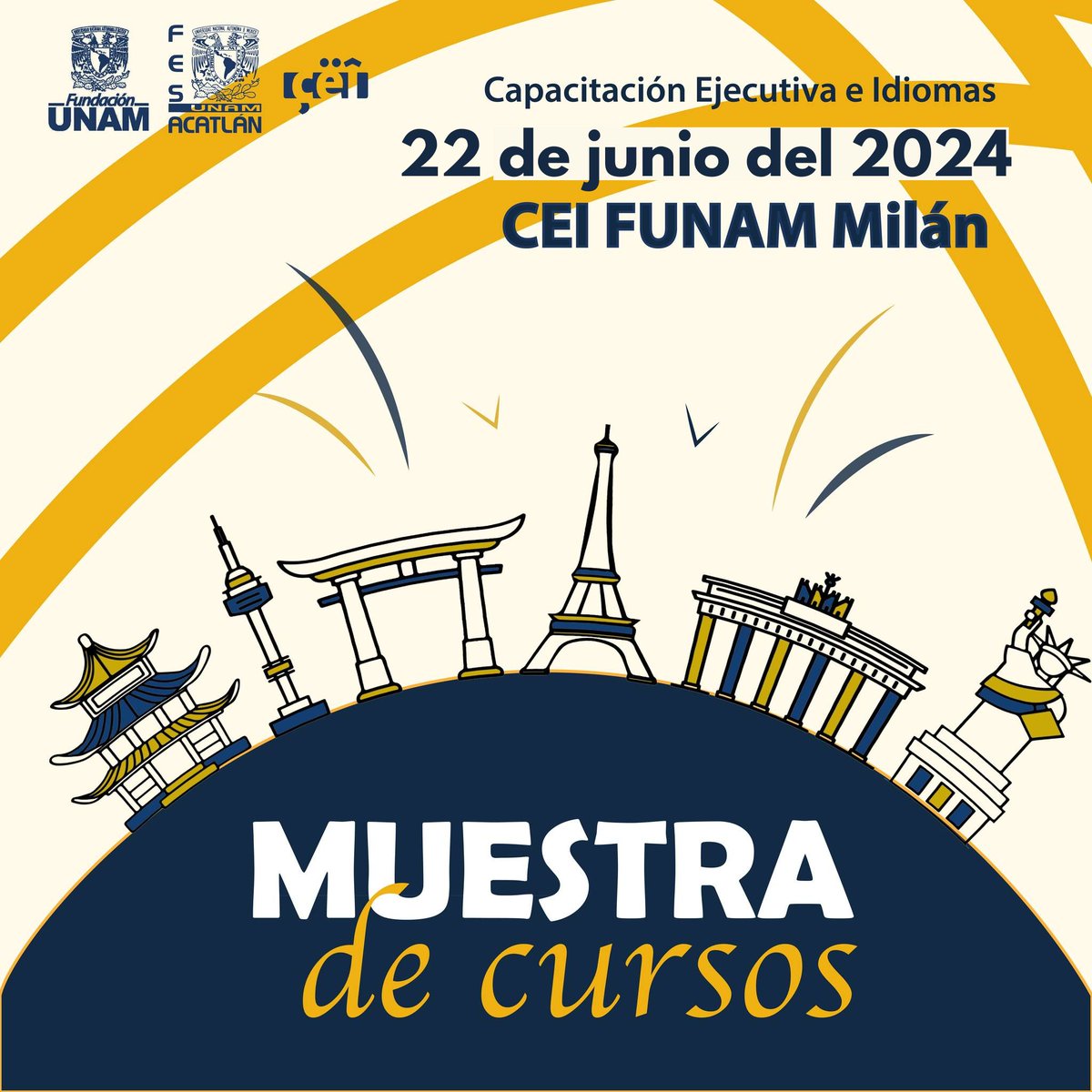 CEI_FUNAMMILAN's tweet photo. ¡Queremos que seas parte de nuestra comunidad CEI FUNAM MILÁN! 😃

Así que, este sábado 22 de junio en nuestras instalaciones, podrás tener una clase muestra del idioma inglés.

Realizar un registro 
https://t.co/NJYo1iBWZS https://t.co/jdSBUwkh2J
