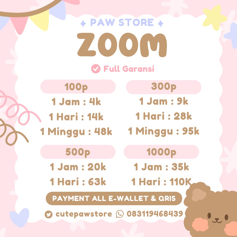 LilyChicStore's tweet photo. Halloww kakak kakak
Yang mau order app premium &amp; zoom murah bisa banget nihh order di aku
Gausah ragu, ada testi dan full garansi🐾
Ayo jajan di aku dapet loyalty card lohh😻
𝘿𝙈 langsung atau bisa klik link dibawah untuk lebih fast respon😆
https://t.co/EIye2YcbwX https://t.co/DpRJBPiCf5