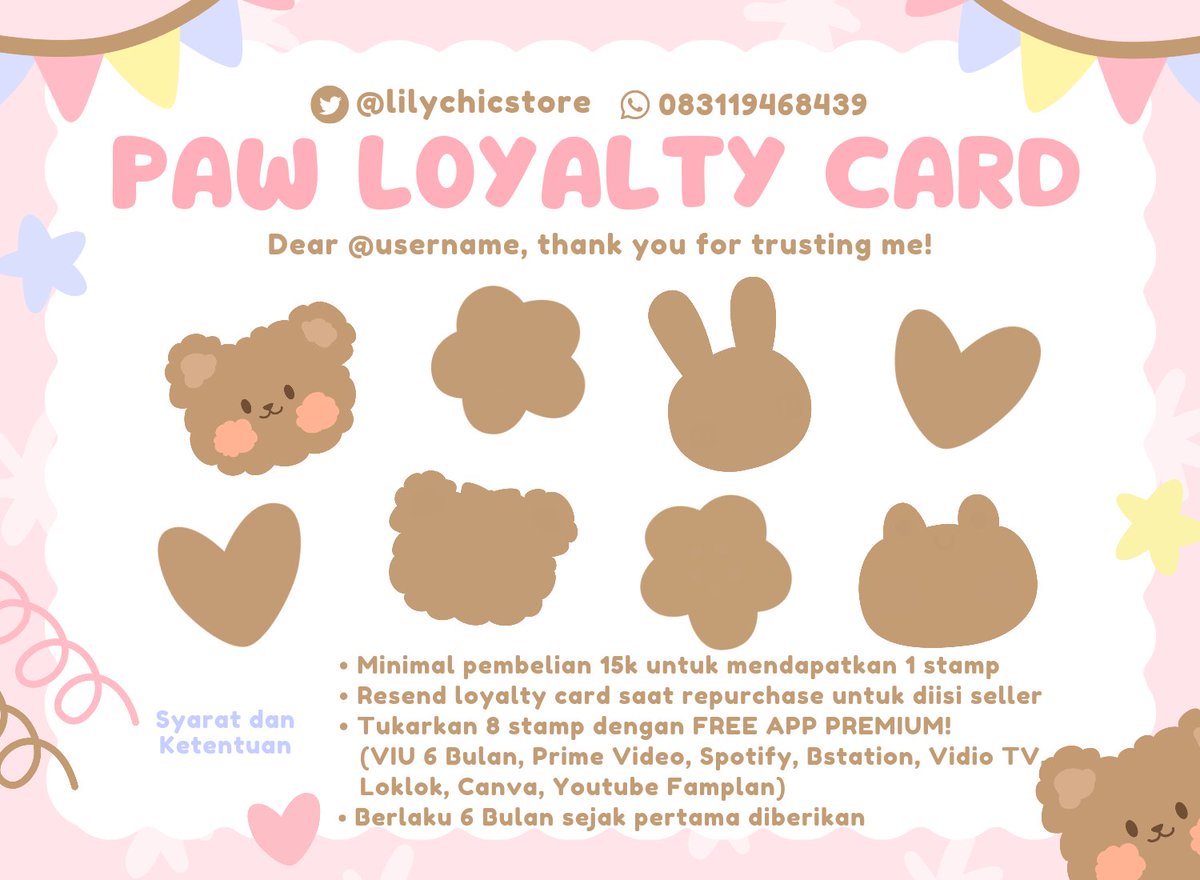 LilyChicStore's tweet photo. Halloww kakak kakak
Yang mau order app premium &amp; zoom murah bisa banget nihh order di aku
Gausah ragu, ada testi dan full garansi🐾
Ayo jajan di aku dapet loyalty card lohh😻
𝘿𝙈 langsung atau bisa klik link dibawah untuk lebih fast respon😆
https://t.co/EIye2YcbwX https://t.co/DpRJBPiCf5