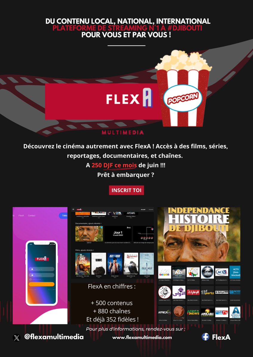 flexamultimedia's tweet photo. 🚨 Pour seulement #250djf et uniquement en ce mois de juin ! Profite dès mtn de cette promotion en cliquant sur le lien suivant https://t.co/ofjyv2UZ2c https://t.co/VjrlGUhXf1
