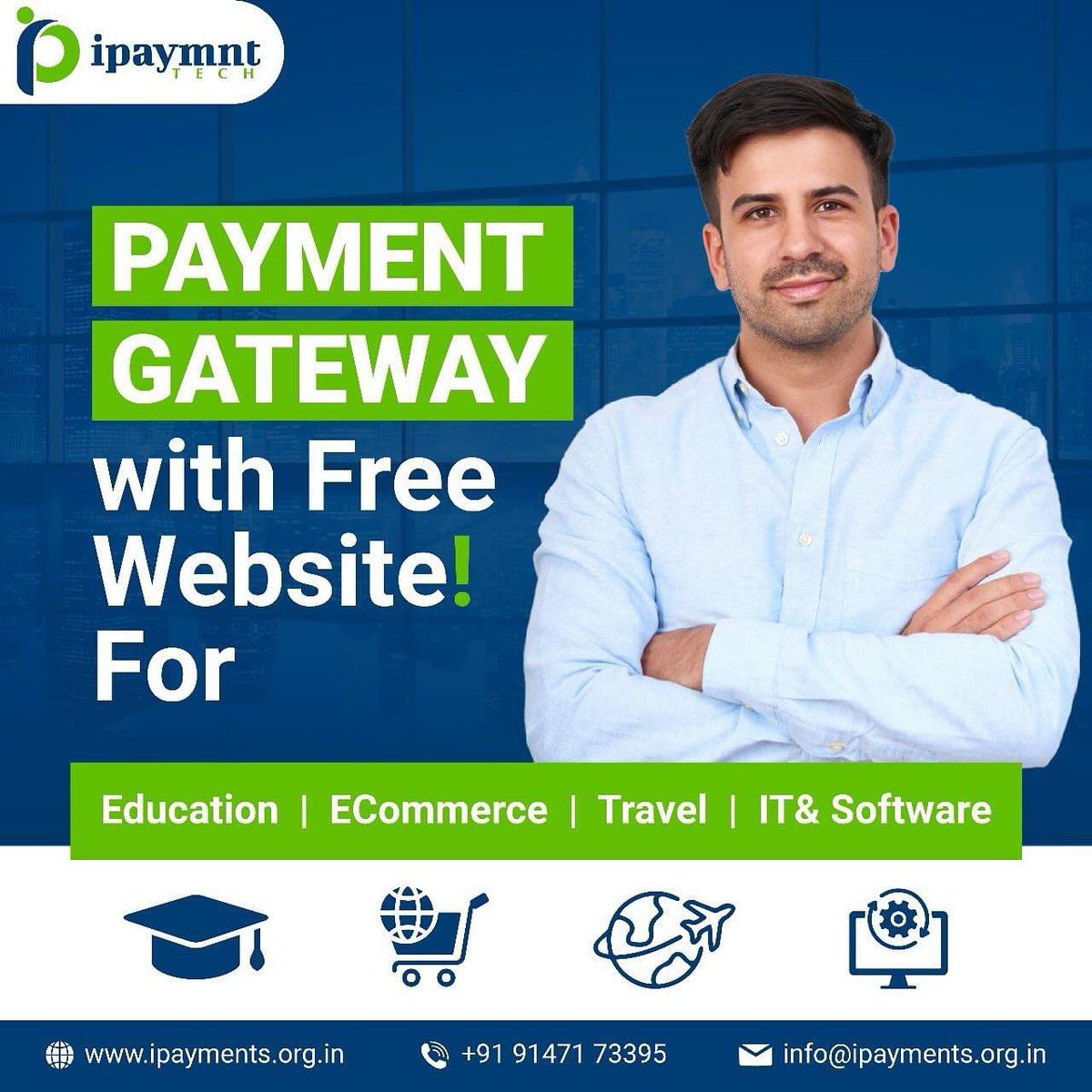 ipaymnt0001's tweet photo. “Are you aiming to elevate your business? iPayment Tech offers a flexible payment gateway designed specifically for education, eCommerce, IT, real estate, and travel sectors. Bid farewell to payment hassles and embrace seamless, secure transactions. Get in touch with #iPaymnt. https://t.co/TZCmEohjjv