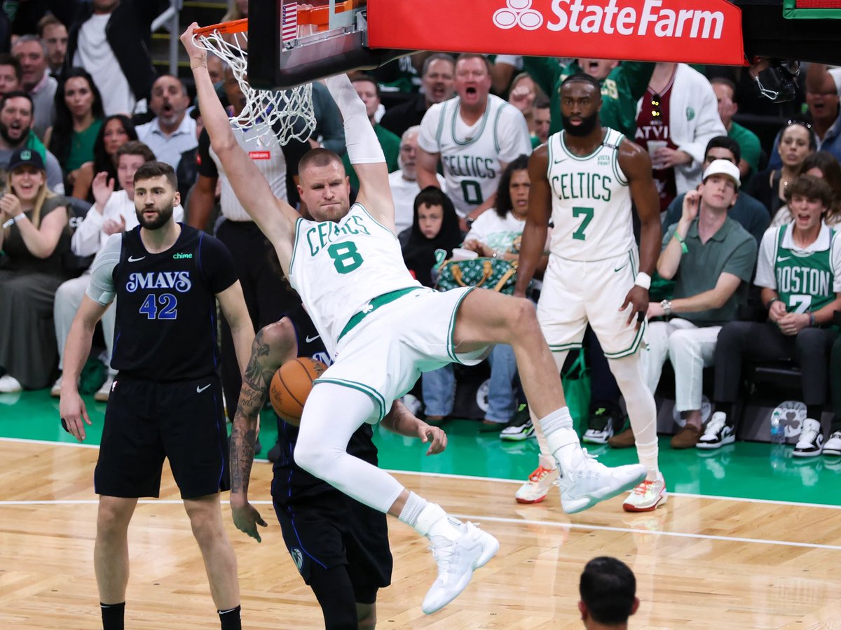 OnDaFencePod's tweet photo. Game 2 of the NBA Finals kicks off tonight in the Garden☘️ Will Porzingis lift the Celtics to a 2-0 lead in the series AND keep Roman’s hopes of a sweep alive?! Or will Luka and the Mavs rally to tie it up at 1-1?! We want to see your picks in the pole below‼️#OnDaFencePod #nba https://t.co/92KfYRWKkA