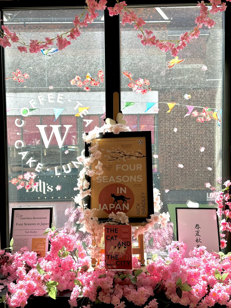 Wonderful window displays at <a href="/WaterstonesRose/">Waterstones Canterbury 📚</a> thanks to <a href="/Jasup13/">out of here.</a> for the arrangement and the 📸