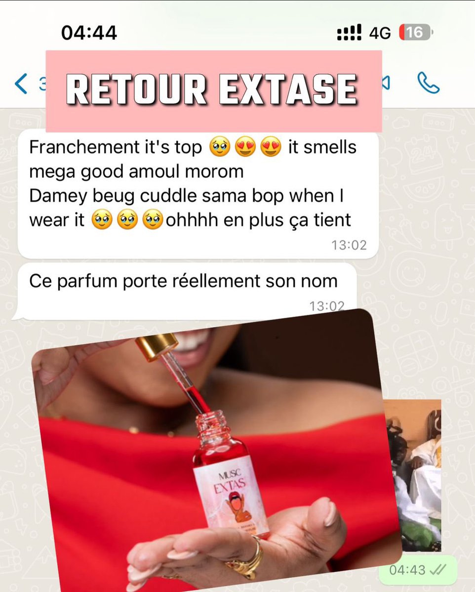 Parfumerie_ak's tweet photo. https://t.co/xjtx5wq93C 
Quelques retours sur notre délicieuse huile extase  ❤️‍🔥 https://t.co/ZcmX2lGEHw