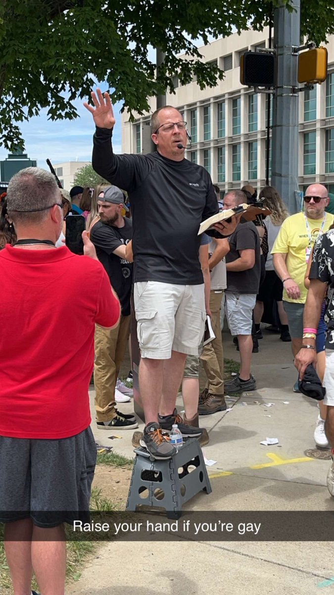 TurboMutant93's tweet photo. “Raise your hand if you’re gay!”

Loved yelling at homophobes at pride yesterday https://t.co/8ak2nlDSVZ