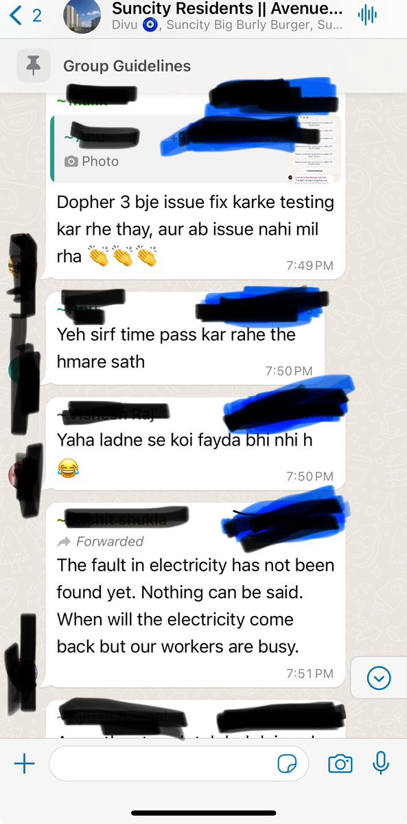 ranavishal18's tweet photo. @1912dhbvn 
No Electricity from #Last_10hrs
#SuncityAvenue #Sector76 @DC_Gurugram 
#do_needful 
@PMOIndia @DHBVNL https://t.co/9zyF31mCVd