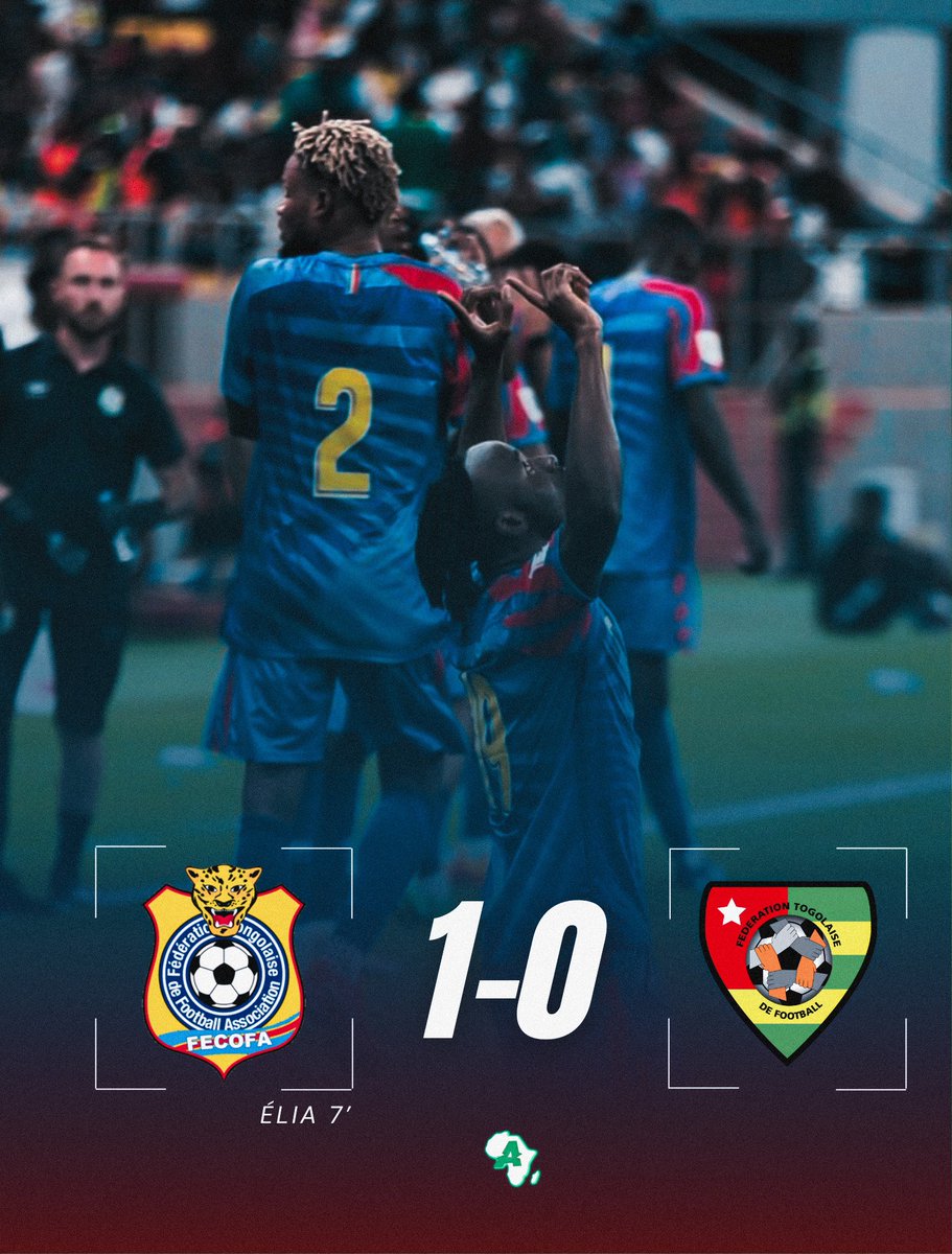 🚨 La RD Congo 🇨🇩 s’impose face au Togo 🇹🇬 (1-0) et se lance complètement dans le groupe !