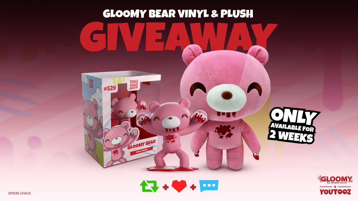 💕 gloomy bear giveaway 💕

like &amp; rt this post then reply GLOOMYTOOZ to win the gloomy bear collection 🐻

3 winners announced june 11th!