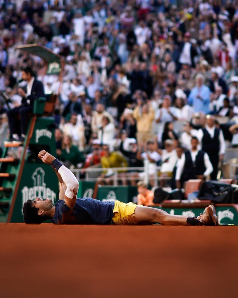 Sethu_ER's tweet photo. And now, adding another win to his list! 🏆 Congratulations to Carlos Alcaraz on winning the French Open! The journey to greatness continues 👑

#RolandGarros #FrenchOpenChampion https://t.co/kmna48BMfQ