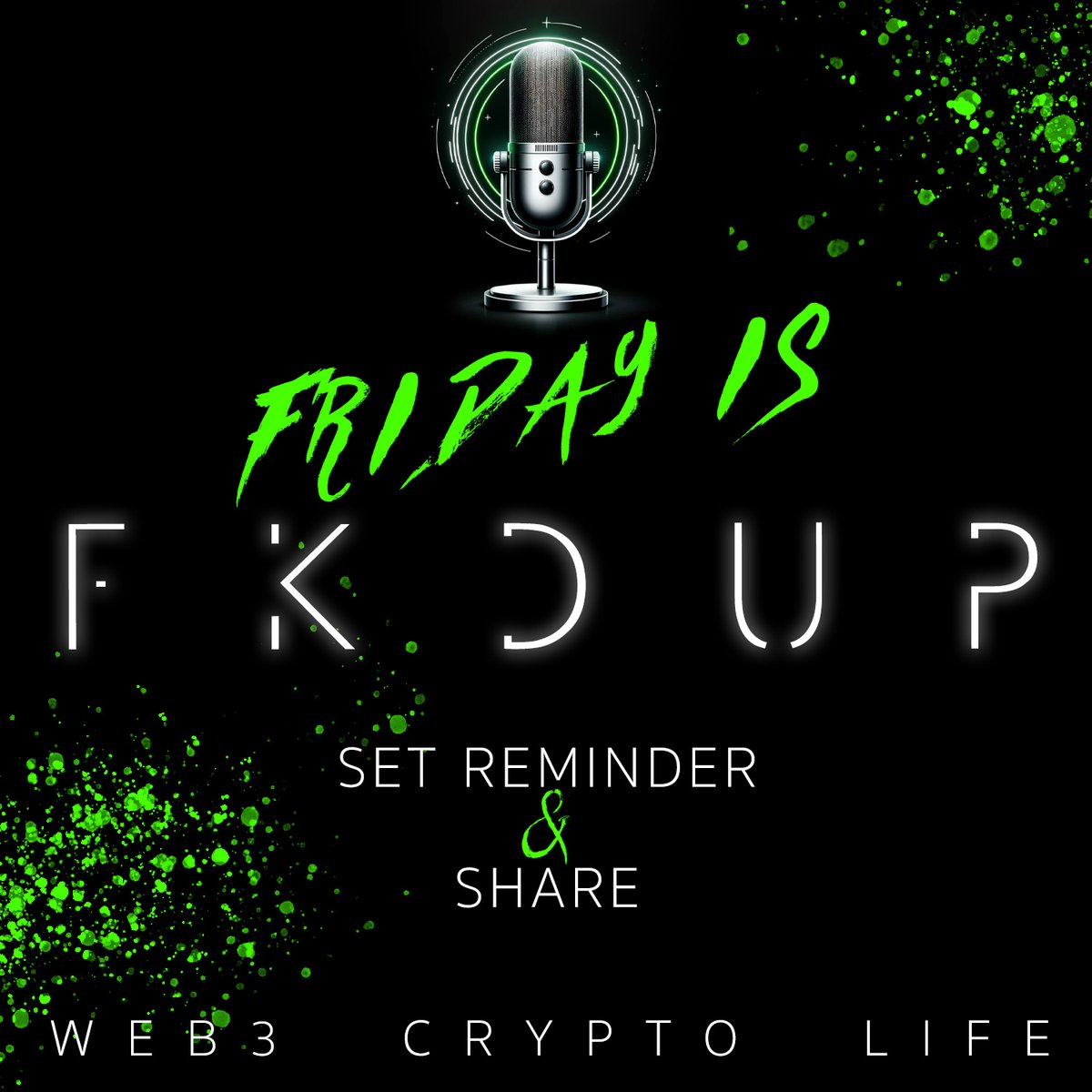 fkduplab's tweet photo. 🔥 Ready for another amazing week with FKDUP? We've got some fun & exciting sessions lined up that you won't want to miss! 🎙
Set your reminders now and be part of the convo. Let's make this week epic!
#FKDUP #Web3 #Crypto