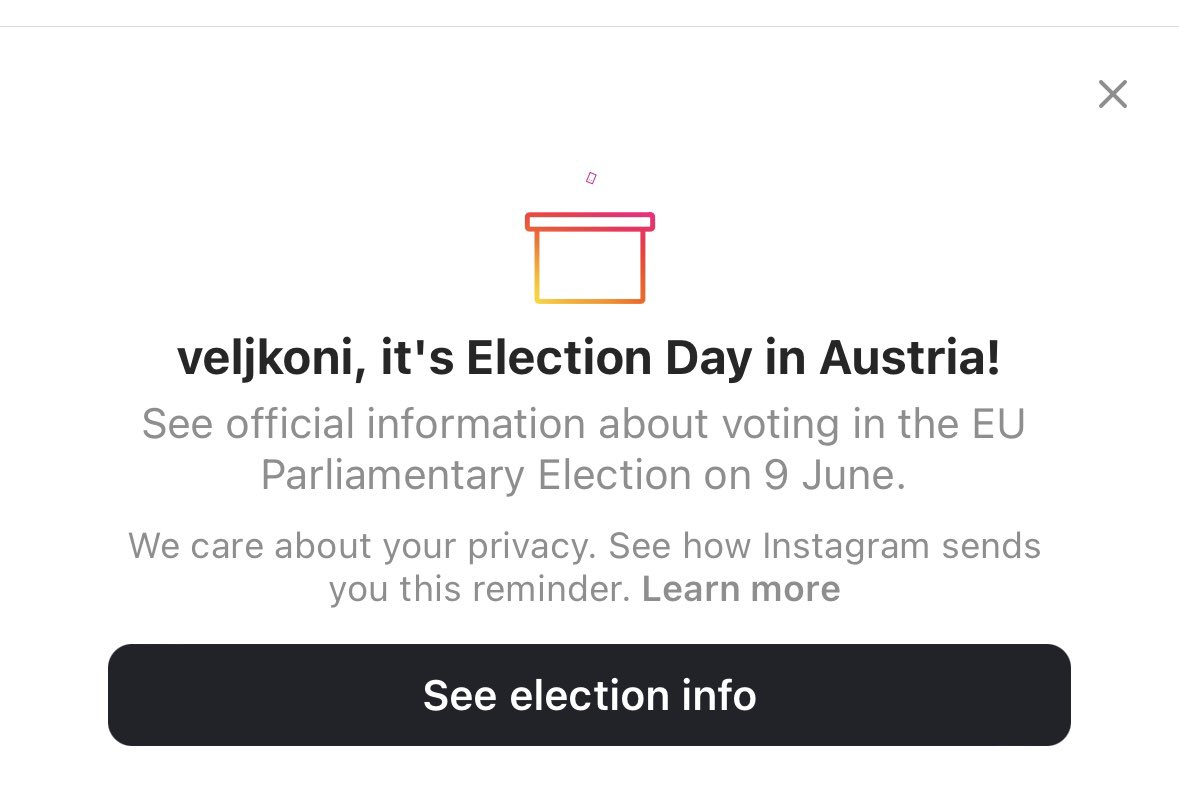 Hvala Instagramu što me ceo dan podseća da su danas izbori u Austriji. Dal nešto sluti ili šta…