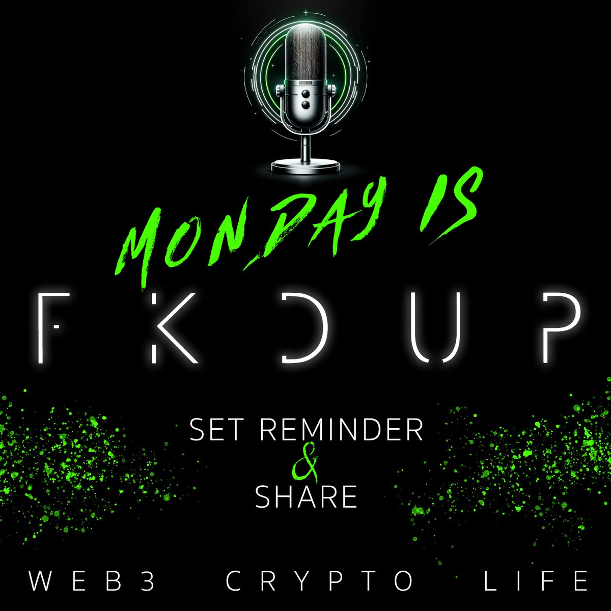 fkduplab's tweet photo. 🔥 Ready for another amazing week with FKDUP? We've got some fun & exciting sessions lined up that you won't want to miss! 🎙
Set your reminders now and be part of the convo. Let's make this week epic!
#FKDUP #Web3 #Crypto