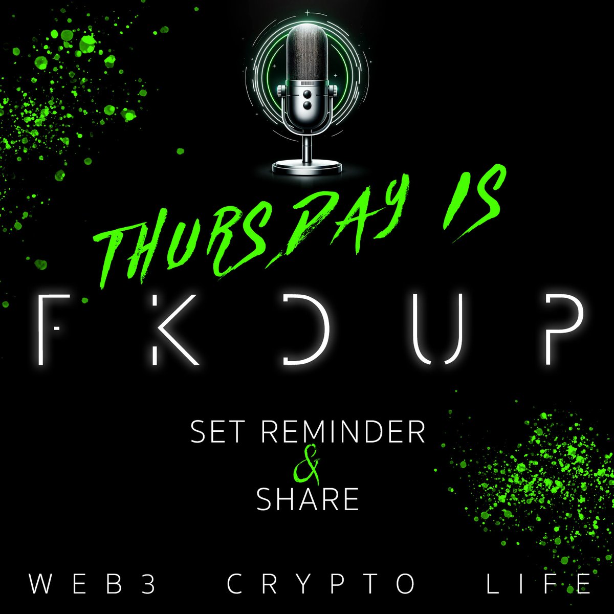 fkduplab's tweet photo. 🔥 Ready for another amazing week with FKDUP? We've got some fun & exciting sessions lined up that you won't want to miss! 🎙
Set your reminders now and be part of the convo. Let's make this week epic!
#FKDUP #Web3 #Crypto
