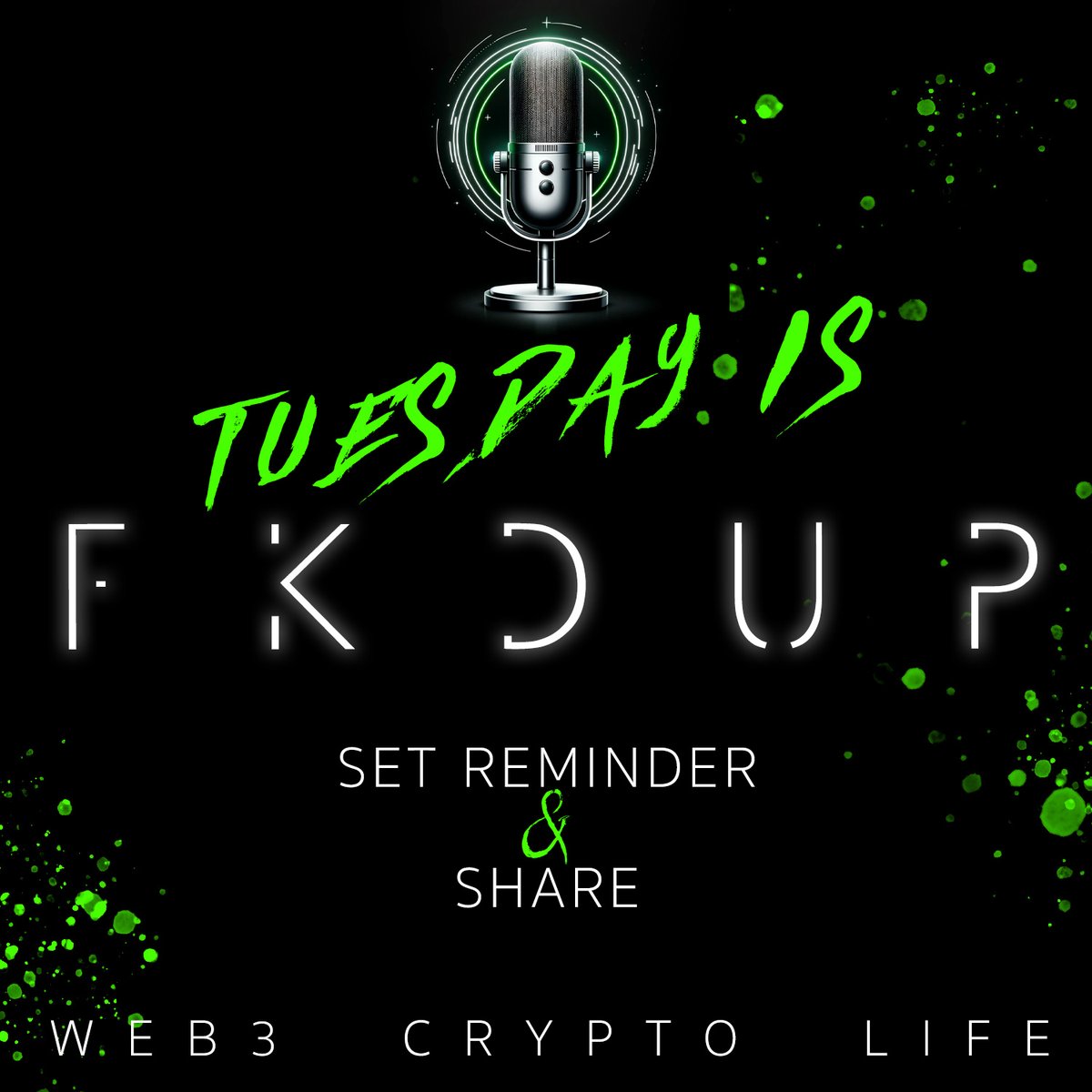 fkduplab's tweet photo. 🔥 Ready for another amazing week with FKDUP? We've got some fun & exciting sessions lined up that you won't want to miss! 🎙
Set your reminders now and be part of the convo. Let's make this week epic!
#FKDUP #Web3 #Crypto