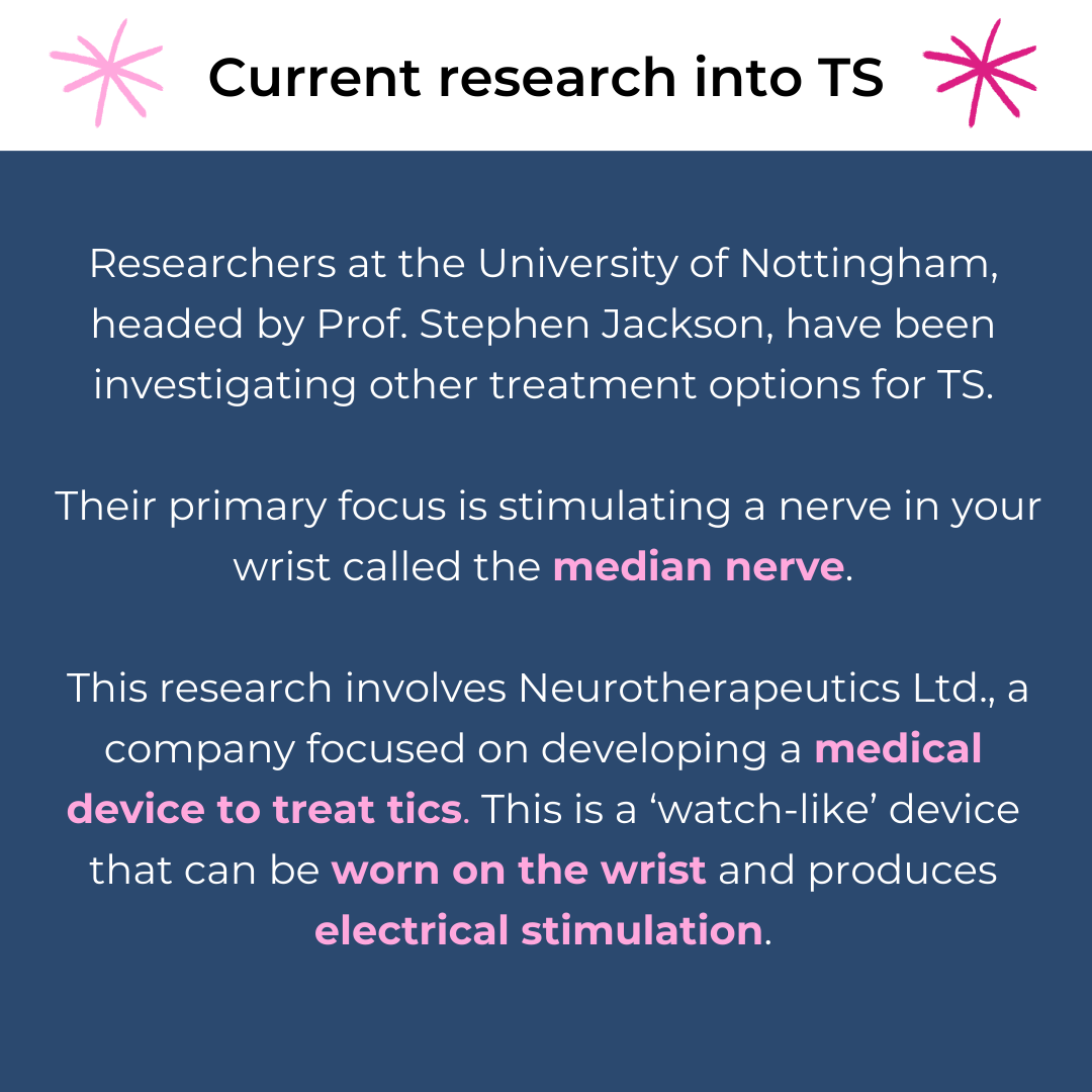 WomeninNeuroUK's tweet photo. As well as the lack of support for TS, there is a lack of effective treatment options. Medications that can help symptoms often come with unpleasant side effects. This series discusses current research into new treatments for TS, including research from @JacksonLab_TS!

🧵3/4 https://t.co/5U5mLc7Pf7