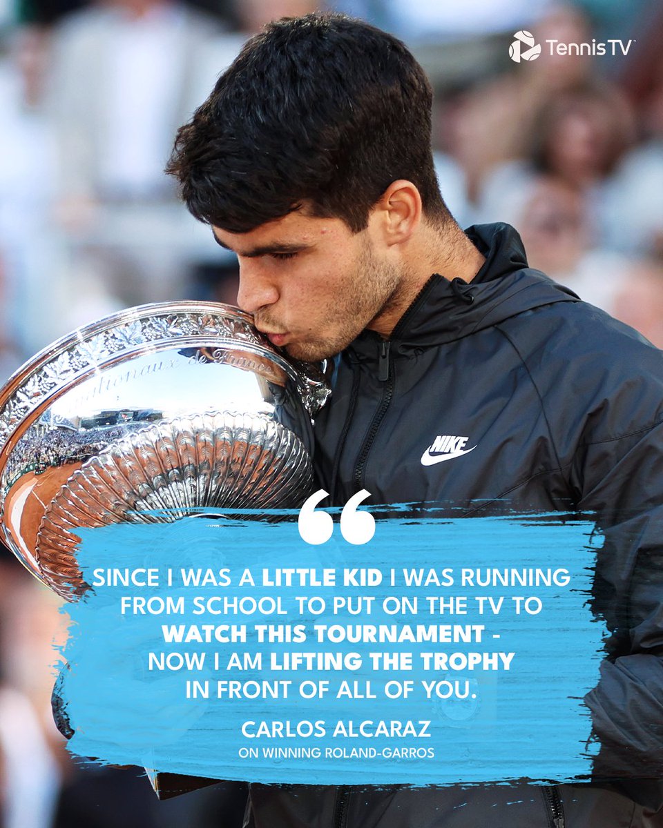 TennisTV's tweet photo. A full circle moment for Carlitos 🥹

@carlosalcaraz #RolandGarros https://t.co/I3JeUjguy7