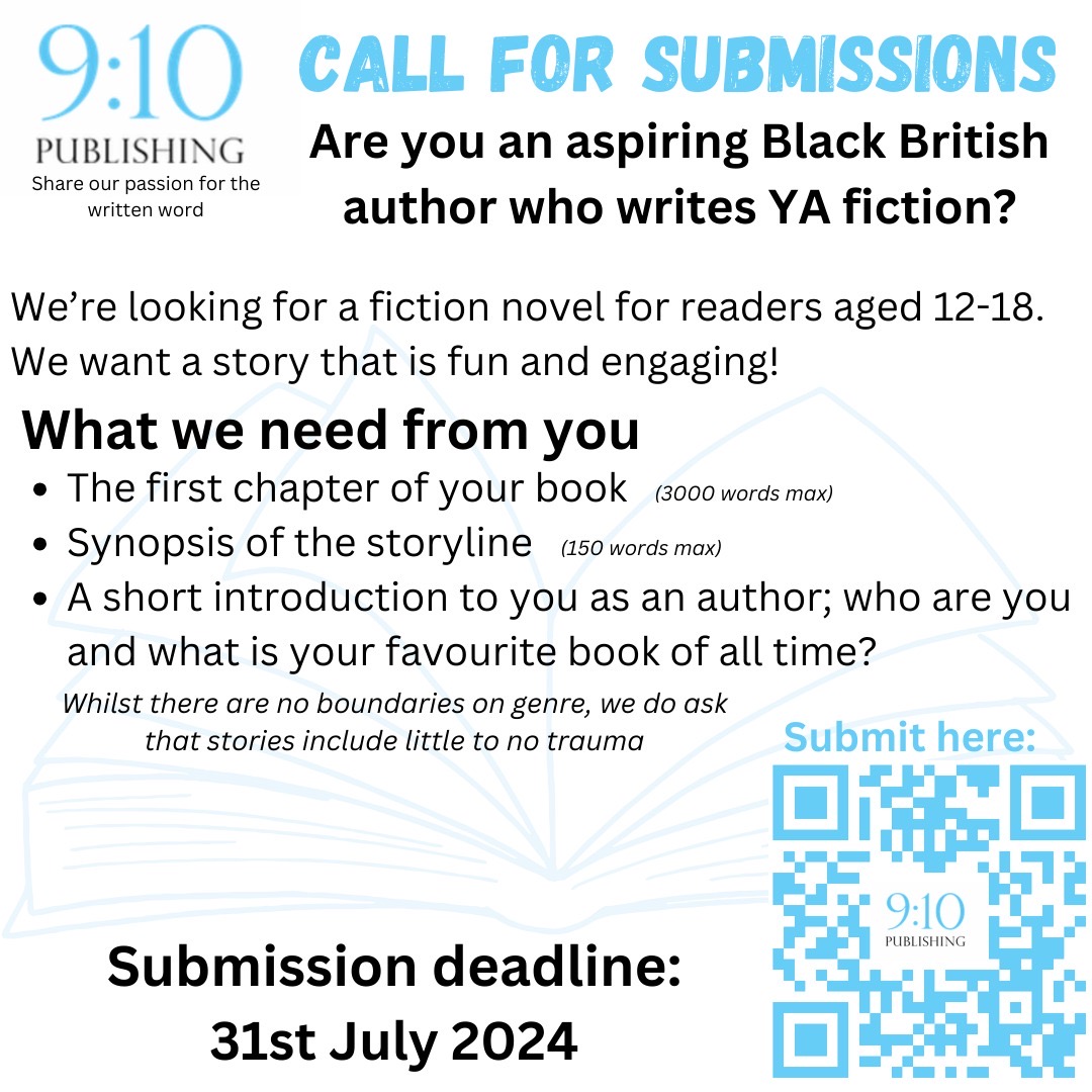 AmandaWilson910's tweet photo. Calling all YA writers! We have an opportunity for one of you to get published under the 9:10 Publishing imprint. 

Follow the link below for more details. 

https://t.co/xAI6RV33al https://t.co/YEu7rfCuW0
