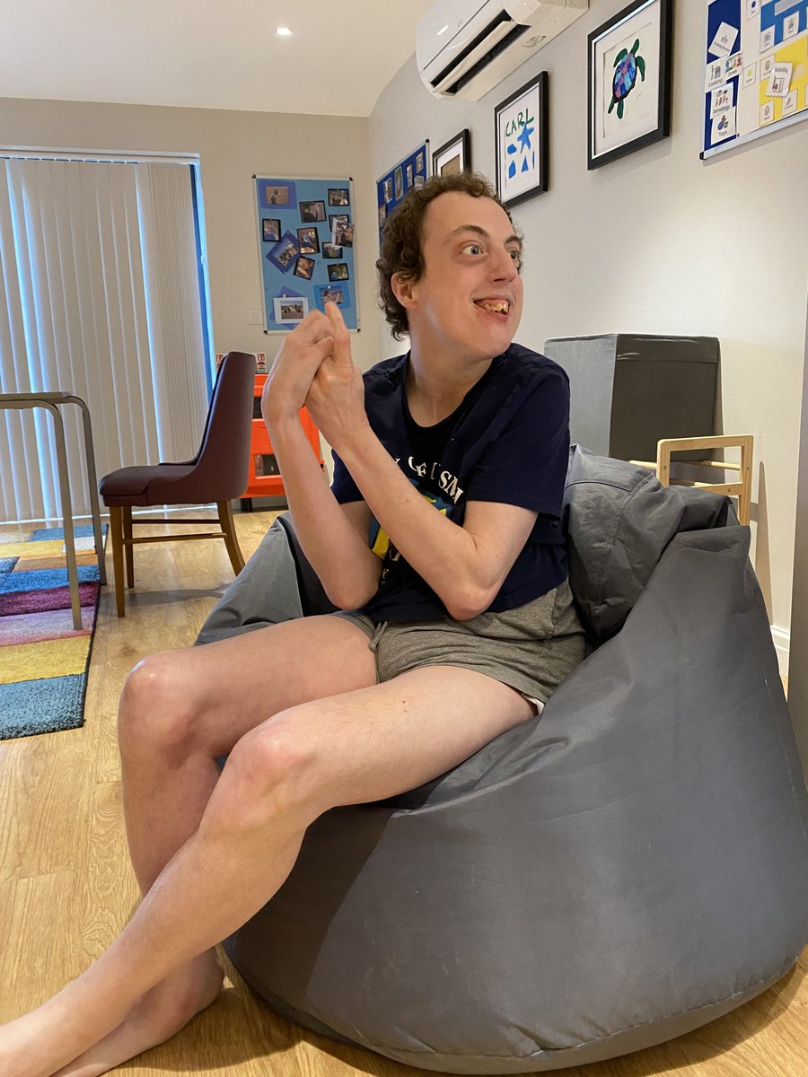 Cascade_Cohen's tweet photo. Carl sitting in the games room this evening with staff engaging in conversation.
#Socalising
#Claimingaseat https://t.co/N2VEpai3iS