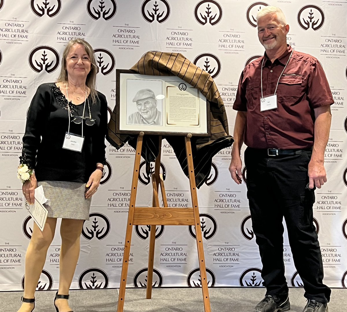 OntAgHallFame (@ontaghallfame) on Twitter photo The fourth inductee today into the Ontario Agricultural Hall of Fame is the late Richard Grant Howes of <a href="/CountyCider/">County Cider Company</a> in Prince Edward County. Accepting on his behalf is his partner Jenifer Dean shown with OAHF board member Ian Harrop. # OAHF2024 The fourth inductee today into the Ontario Agricultural Hall of Fame is the late Richard Grant Howes of <a href="/CountyCider/">County Cider Company</a> in Prince Edward County. Accepting on his behalf is his partner Jenifer Dean shown with OAHF board member Ian Harrop. # OAHF2024