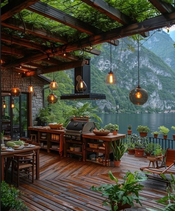 I'm not sure where this is, but WOW! This spot would be perfect for a spectacular BBQ feast, surrounded by loved ones, savoring both the delicious food and the breathtaking view!