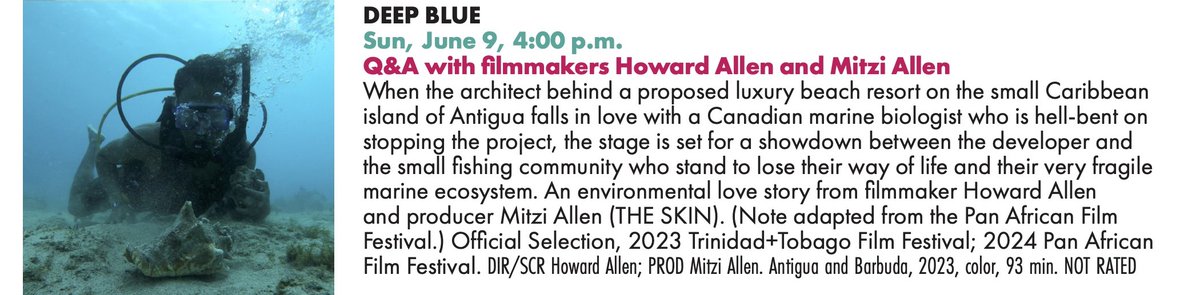 TODAY @4PM @ <a href="/AfWrldNwPrj/">AfricaWorldNowPrjct</a> <a href="/icsdcorg/">InstCaribbeanStudies</a> <a href="/cawidc/">CAWI</a>
CPN &amp; <a href="/AFISilver/">AFI Silver</a> #DCCaribbeanFilmFest DEEP BLUE w Q&amp;A w filmmaker. Info. &amp; 🎟️