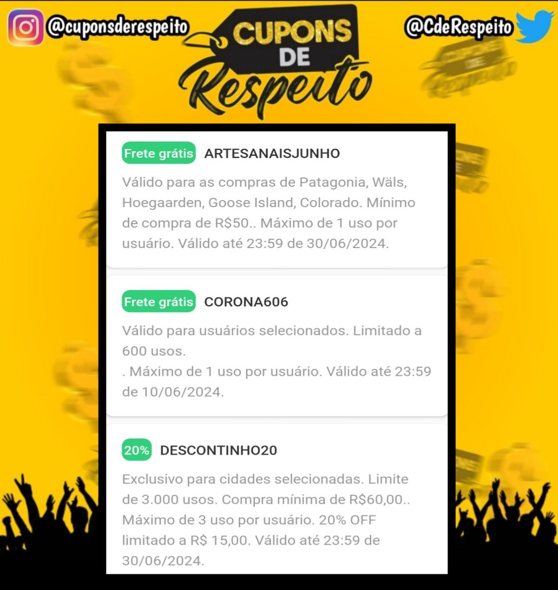 Cupons De Respeito tweet media