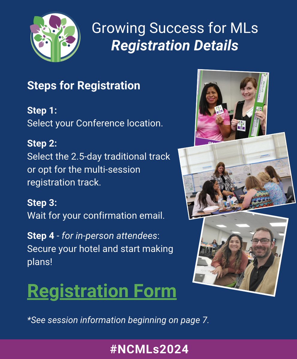 NCDPIELATEAM's tweet photo. ML Summer Conference!
We are excited to be partnering with our friends and colleagues in @NCDPI_ML to offer a variety of sessions focusing on oral language, #NCSCOS, #writing, and the #LIS! Register here: https://t.co/zdLiJRfmgl https://t.co/ke46cqWKoY