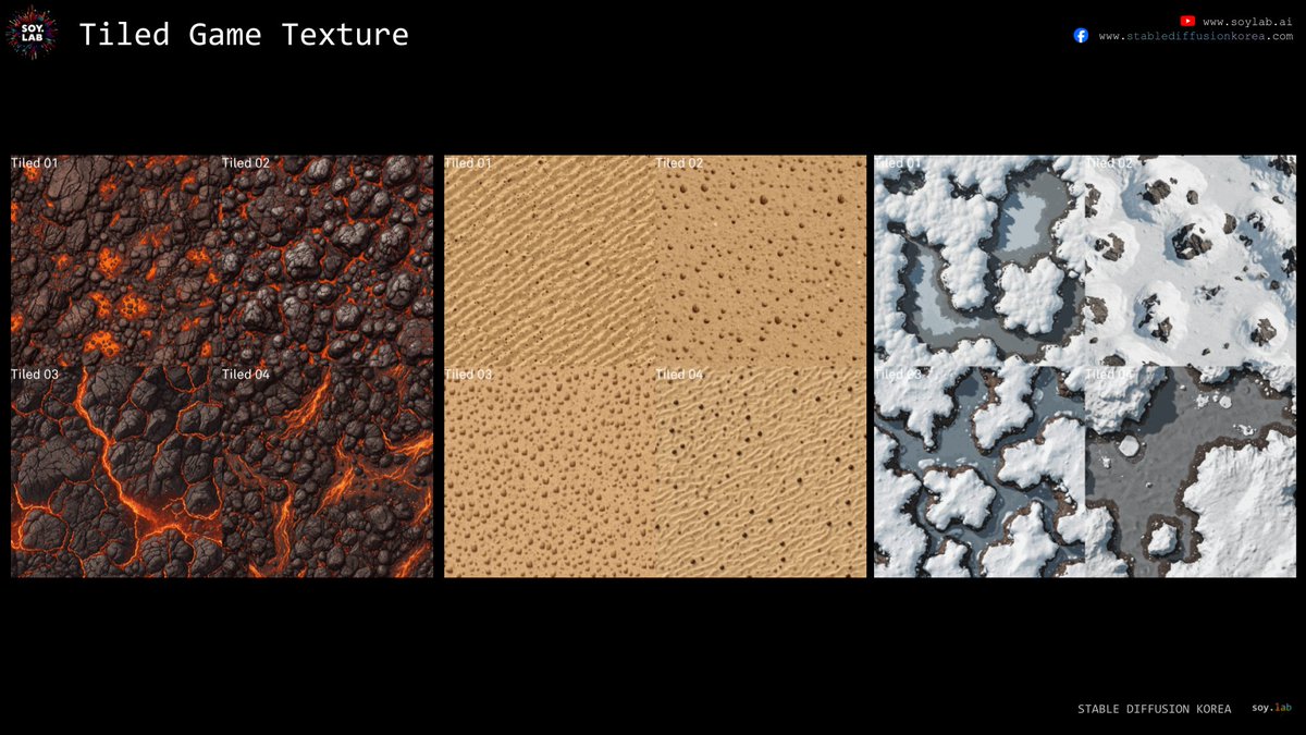 donhyeon_choi's tweet photo. [ 🔥 ComfyUI - Create Tiled Game Texture ]
.
#comfyui #gametexture #retro #tiled #soylab #stablediffusionkorea https://t.co/MkOqJLQOl1