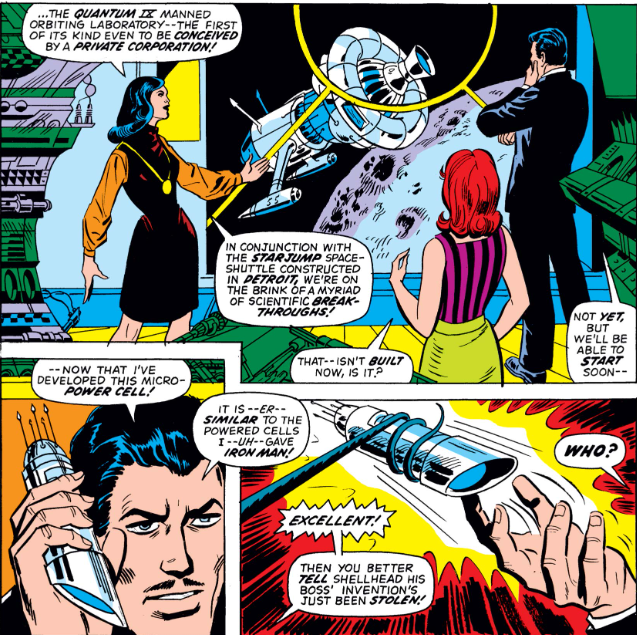 MarvelADay's tweet photo. #MarvelADay #IM62 #IronMan62 Ms. Snow is quite proud of her scientific advances in the field of science, including a type of Skylab, made possible by the power of Stark's phallic symbol. Suddenly, YOINK! - crs https://t.co/BIMxltQsqU