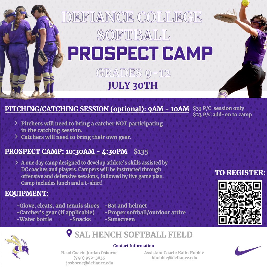 Defiance College Softball tweet media