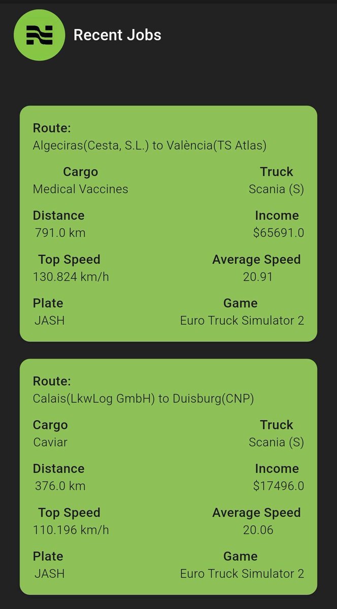 NexonLogistics's tweet photo. We’re thrilled to announce the launch of our Nexon Logistics Android App all-in-one companion for seamless logistics management.
You get access to job history, notifications about upcoming convoys, ranking and much more 👌

Sneak peek: - https://t.co/kb7nXOarkw