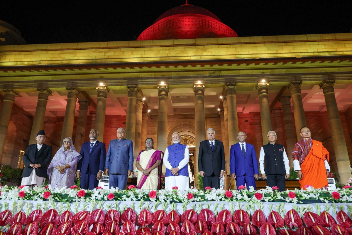 Dr. S. Jaishankar (@drsjaishankar) on Twitter photo Today marks the beginning of a new chapter in Bharat’s Amritkaal journey.
Congratulate PM <a href="/narendramodi/">Narendra Modi</a> as he took oath of the office as the Prime Minister for the third straight time.
Confident that his vision and leadership of NDA will take us further ahead in making of Today marks the beginning of a new chapter in Bharat’s Amritkaal journey.
Congratulate PM <a href="/narendramodi/">Narendra Modi</a> as he took oath of the office as the Prime Minister for the third straight time.
Confident that his vision and leadership of NDA will take us further ahead in making of