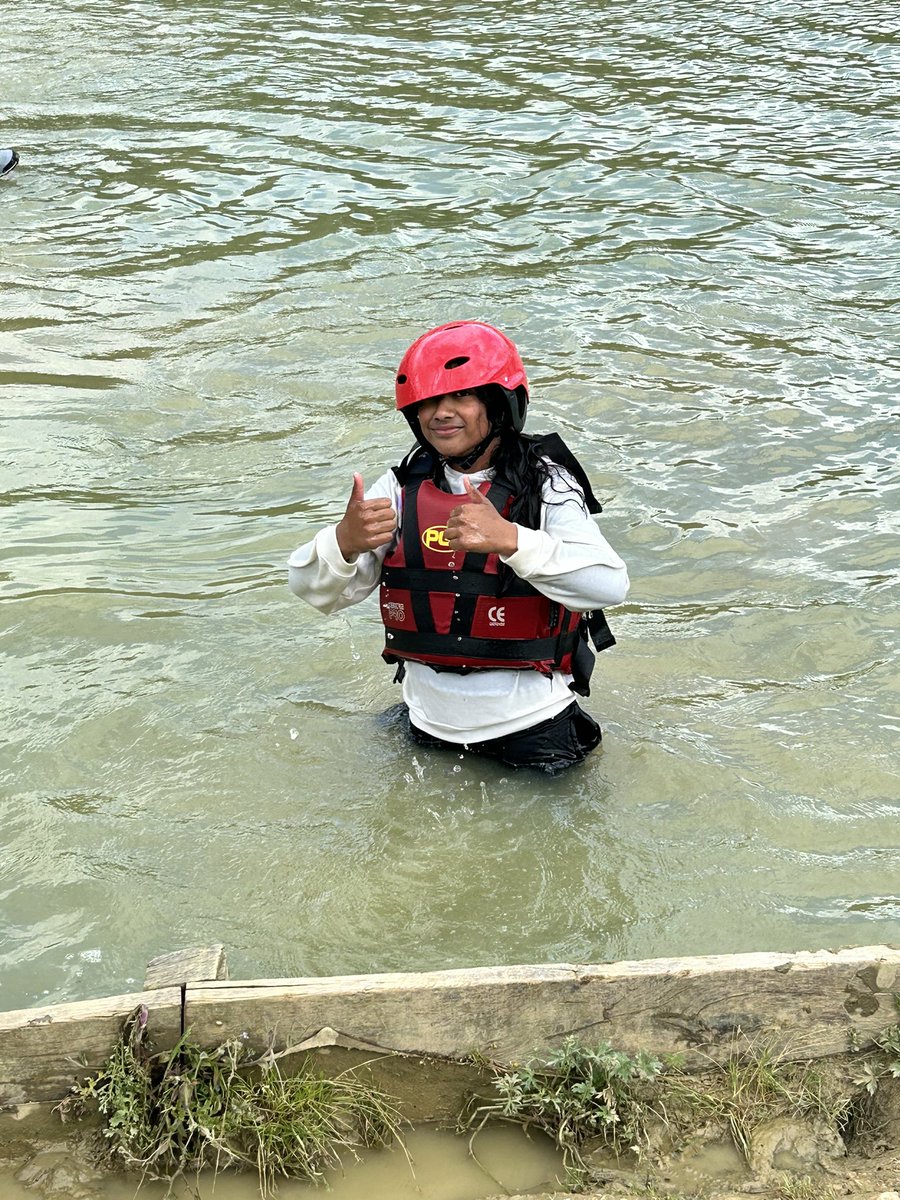 SAWAcademy's tweet photo. All a bit wet today at raft building. https://t.co/wwnRln86Yh