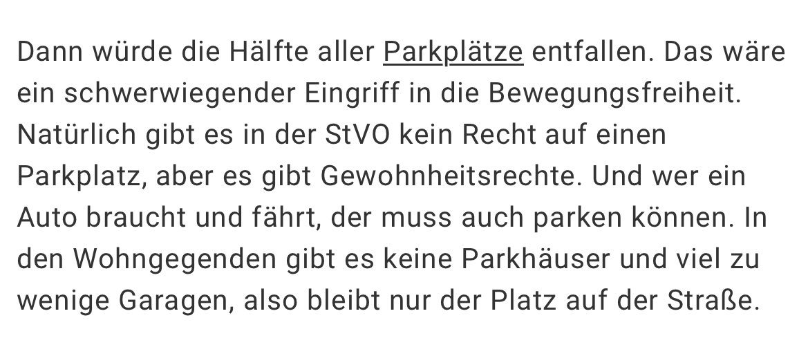 Zusammen mit der BZ fordern wir das <a href="/BVerwG_de/">BVerwG.de</a> auf, das Urteil abzuändern. Denn offenbar haben die Richter völlig vergessen, dass wegfallende Parkplätze einen schweren Eingriff in die Bewegungsfreiheit &amp; das Gewohnheitsrecht darstellen! Wer Auto fährt, muss überall parken können!