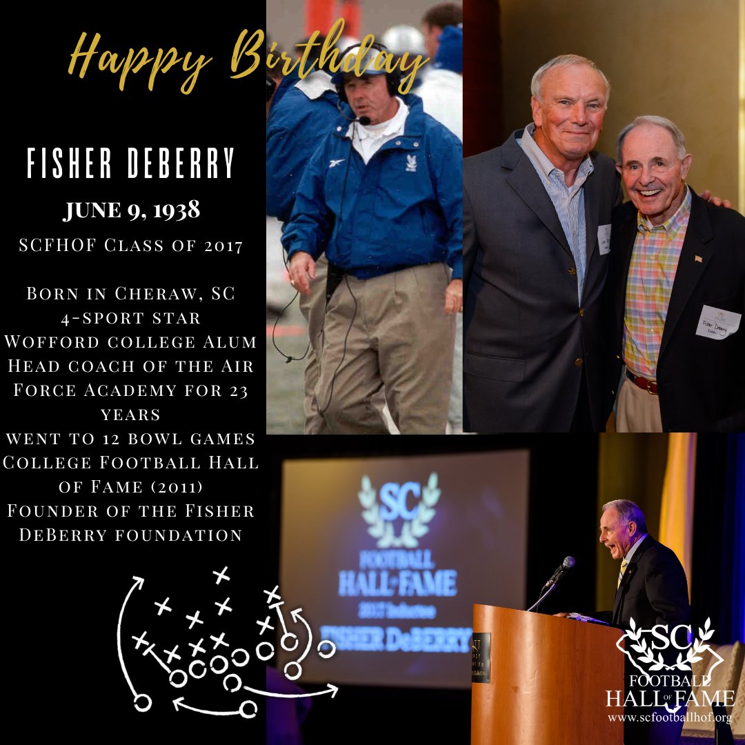 SCFootballHOF's tweet photo. Happy Birthday to Class of 2017 Inductee @FisherDeBerry!! @cfbhall @Wofford_FB @AF_Football #SCFHOF17
https://t.co/Gn7YwbuYVQ https://t.co/OL1k1KMPO1