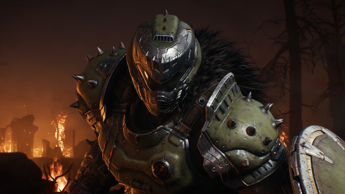 geoffkeighley's tweet image. First 4K screenshots from Doom: The Dark Ages.